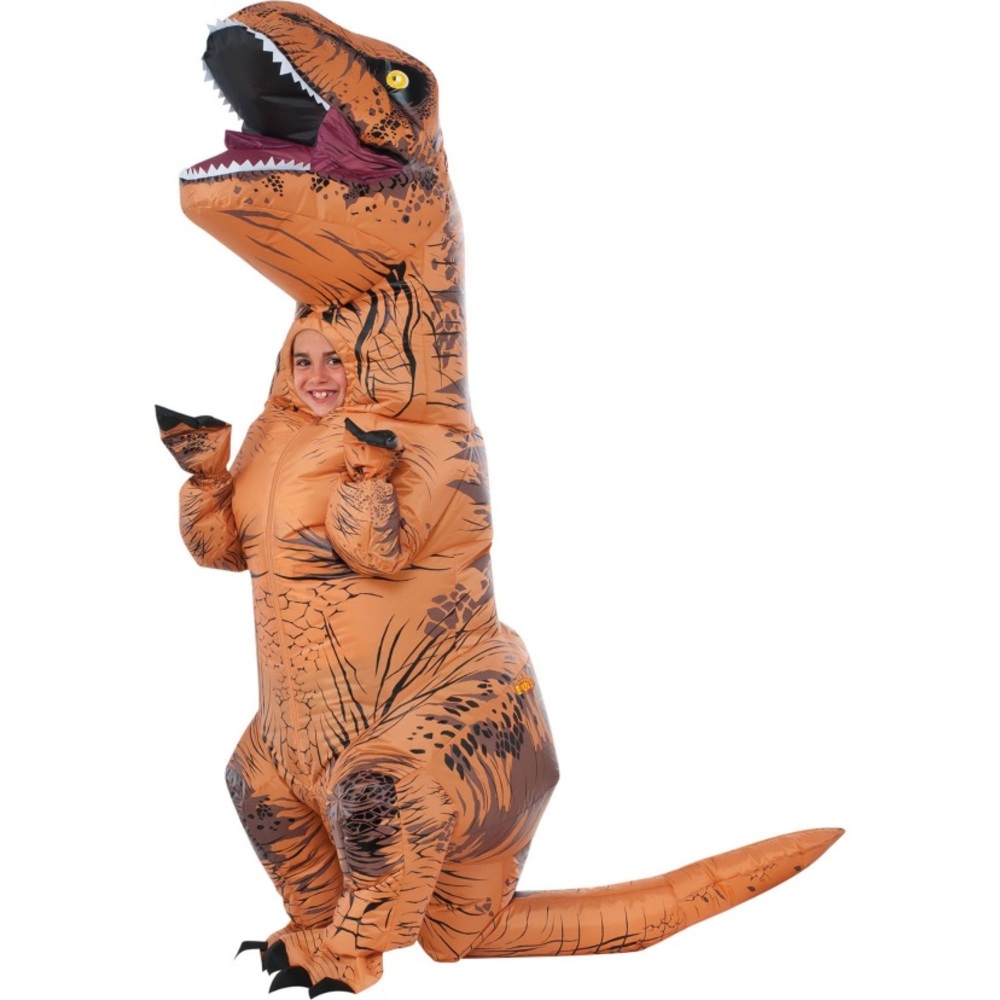 Kids child’s Jurassic world t-rex inflatable costume